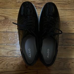 Also Patent leather platforms